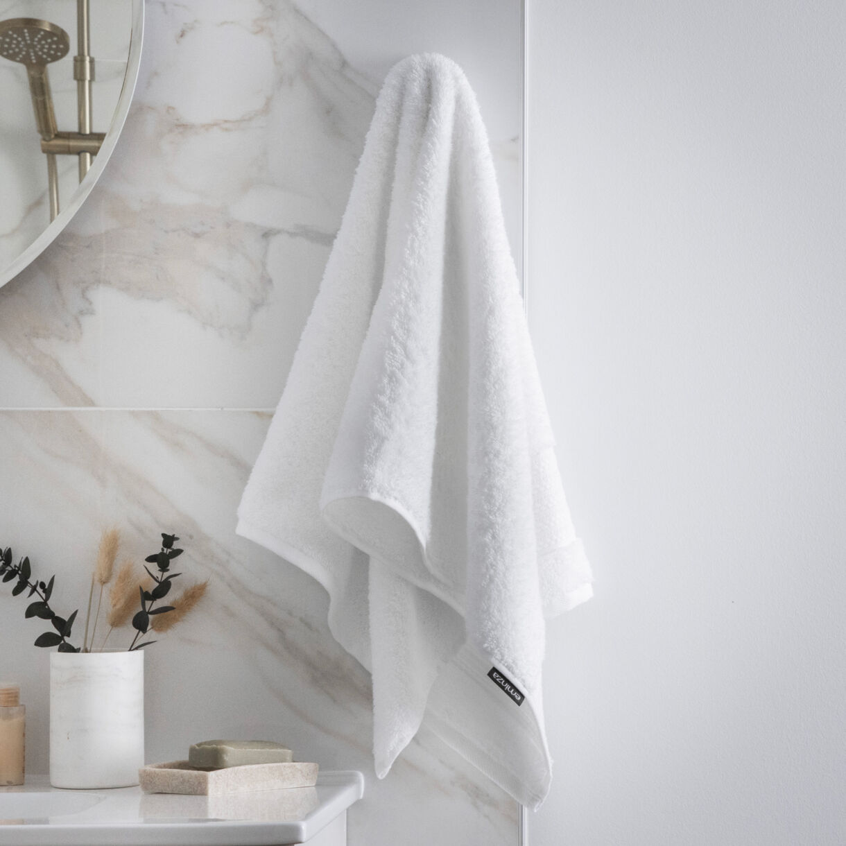 Asciugamano cotone bio (50 x 90 cm) Garance Bianco chantilly 1