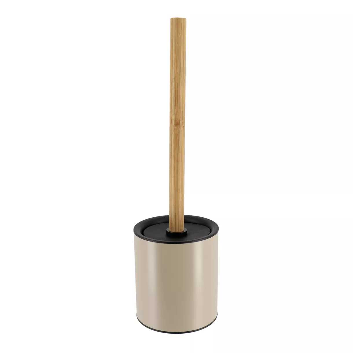 BROSSE WC METAL TIGE BAMBOU - TAUPE/BAMBOU