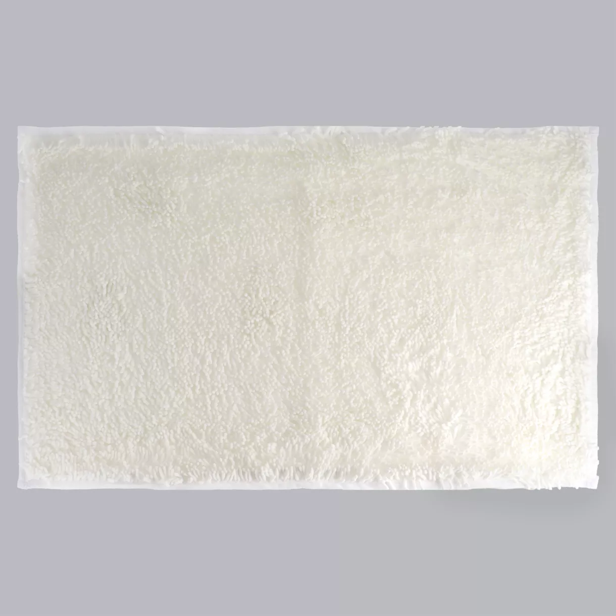 TAPIS MICROFIBRE PETITE CHENILLE 50X80 CM - BLANC
