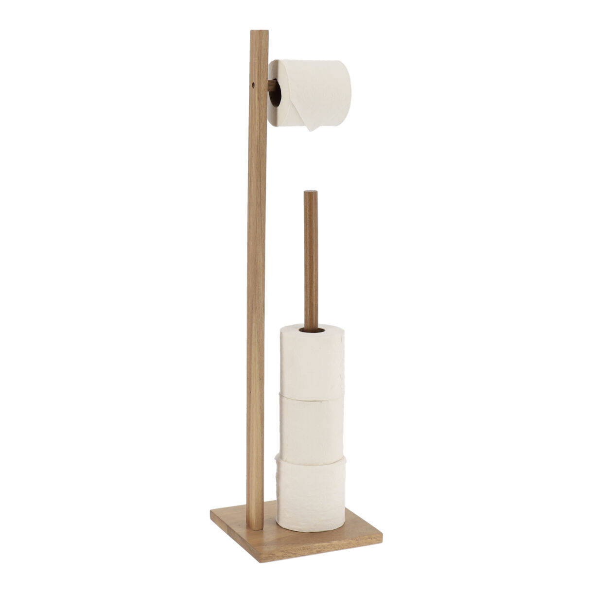 Dispensador de papel de baño con reserva (H71 cm) Madera acacia