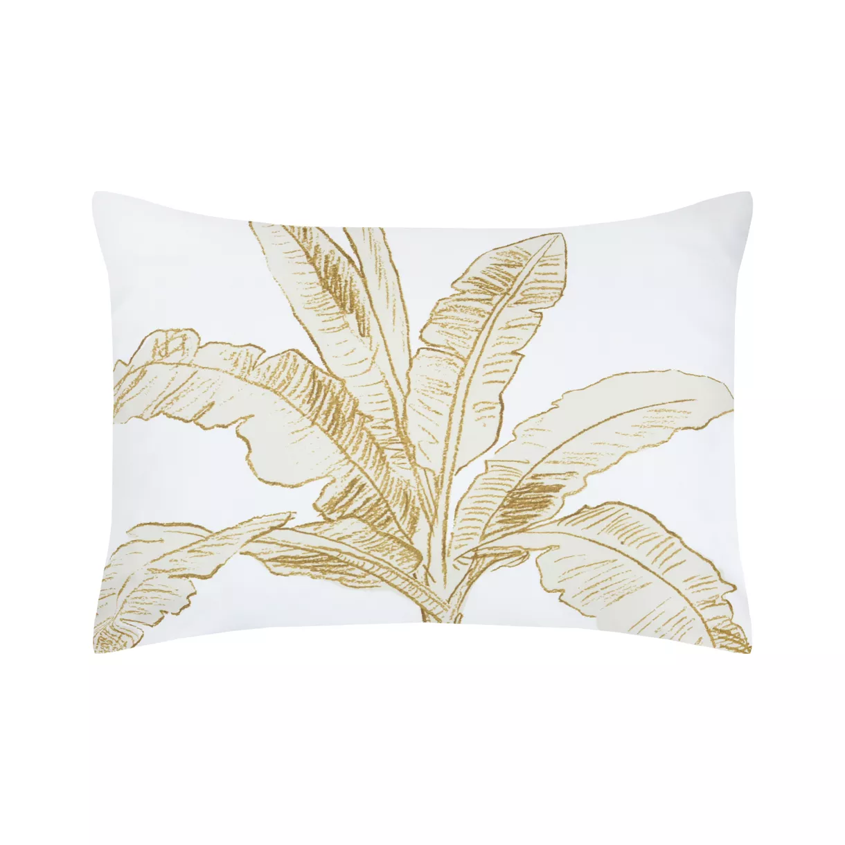 Funda de almohada rectangular en percal de algodón (50 x 70 cm) Arama Amarillo