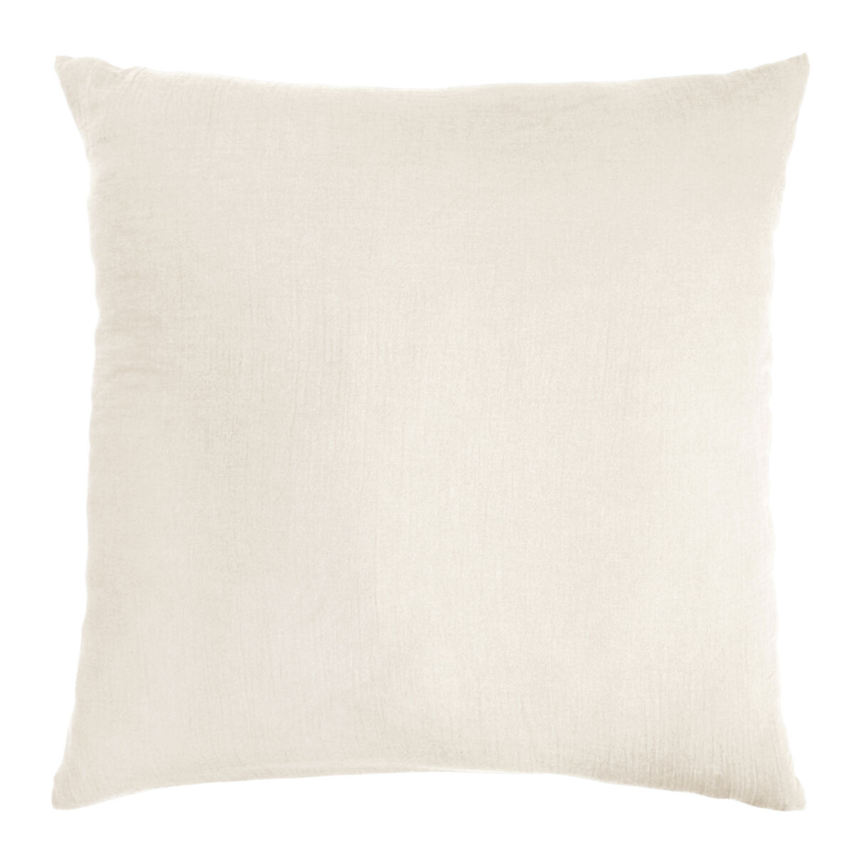 Funda de almohada cuadrada de gasa de algodón (80 x 80 cm) Gaïa Beige pampa