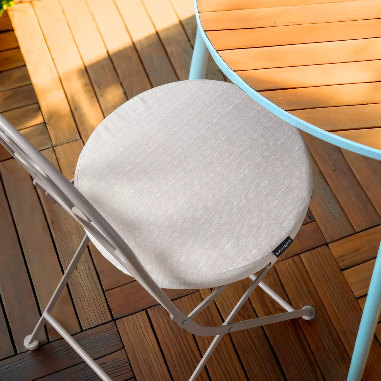 Cojín de silla exterior redondo (40 cm) Sunset Crudo
