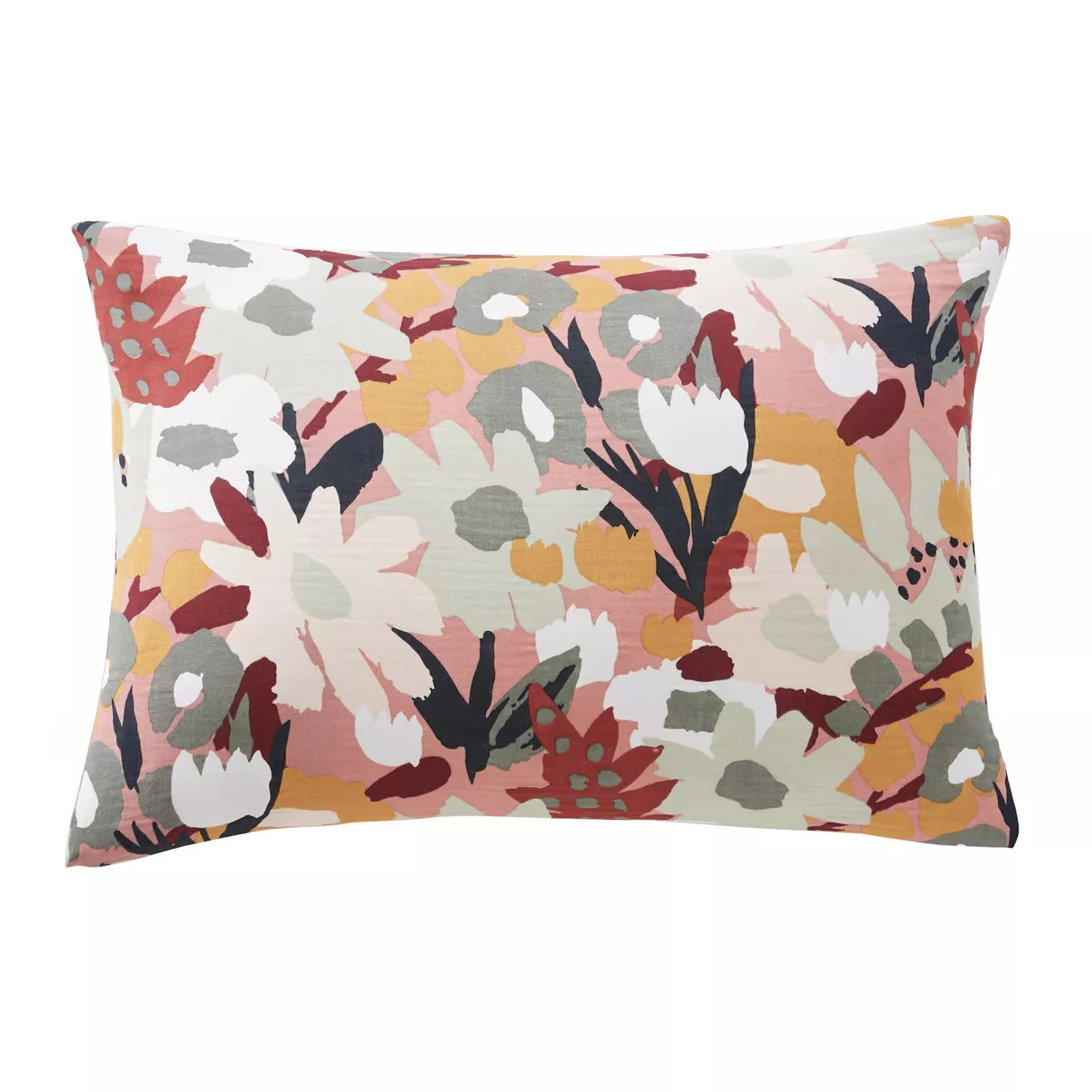Taie d'oreiller rectangulaire gaze de coton (50 x 70 cm) Azel Multicolore