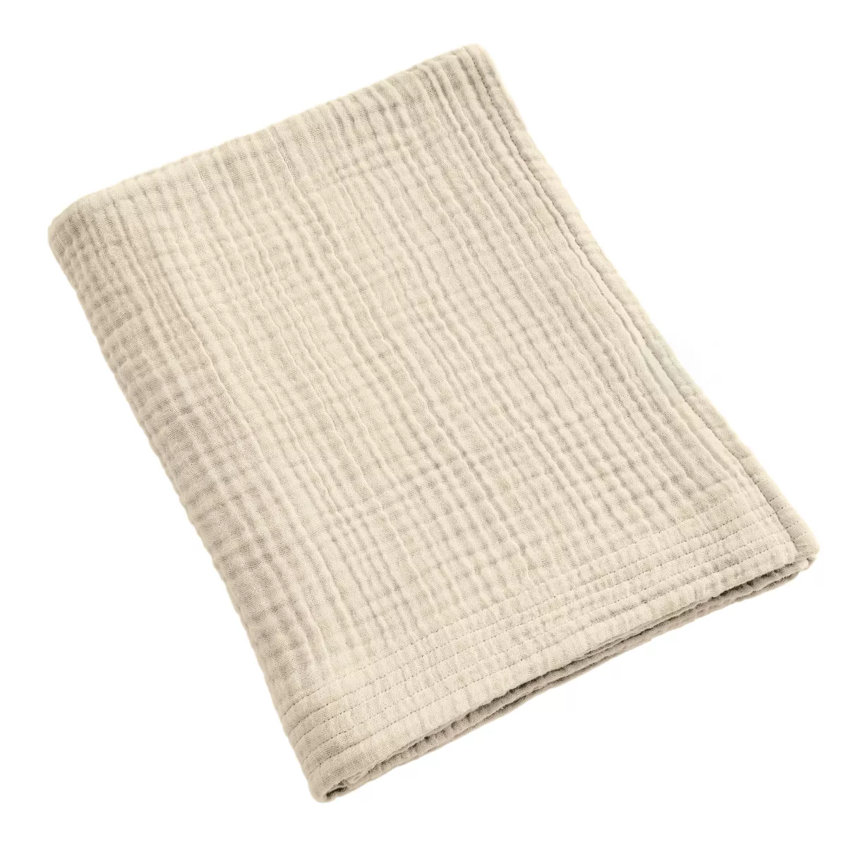 Toalla de baño en gasa de algodón (90 x 150 cm) Gaïa Beige pampa