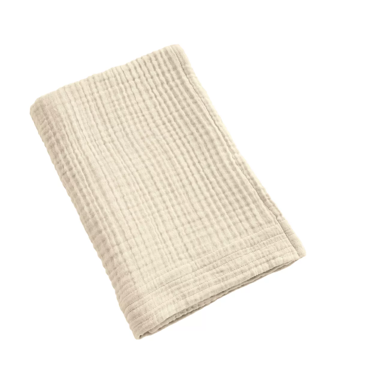 Badetuch aus Baumwoll-Gaze (70 x 130 cm) Gaïa Beige
