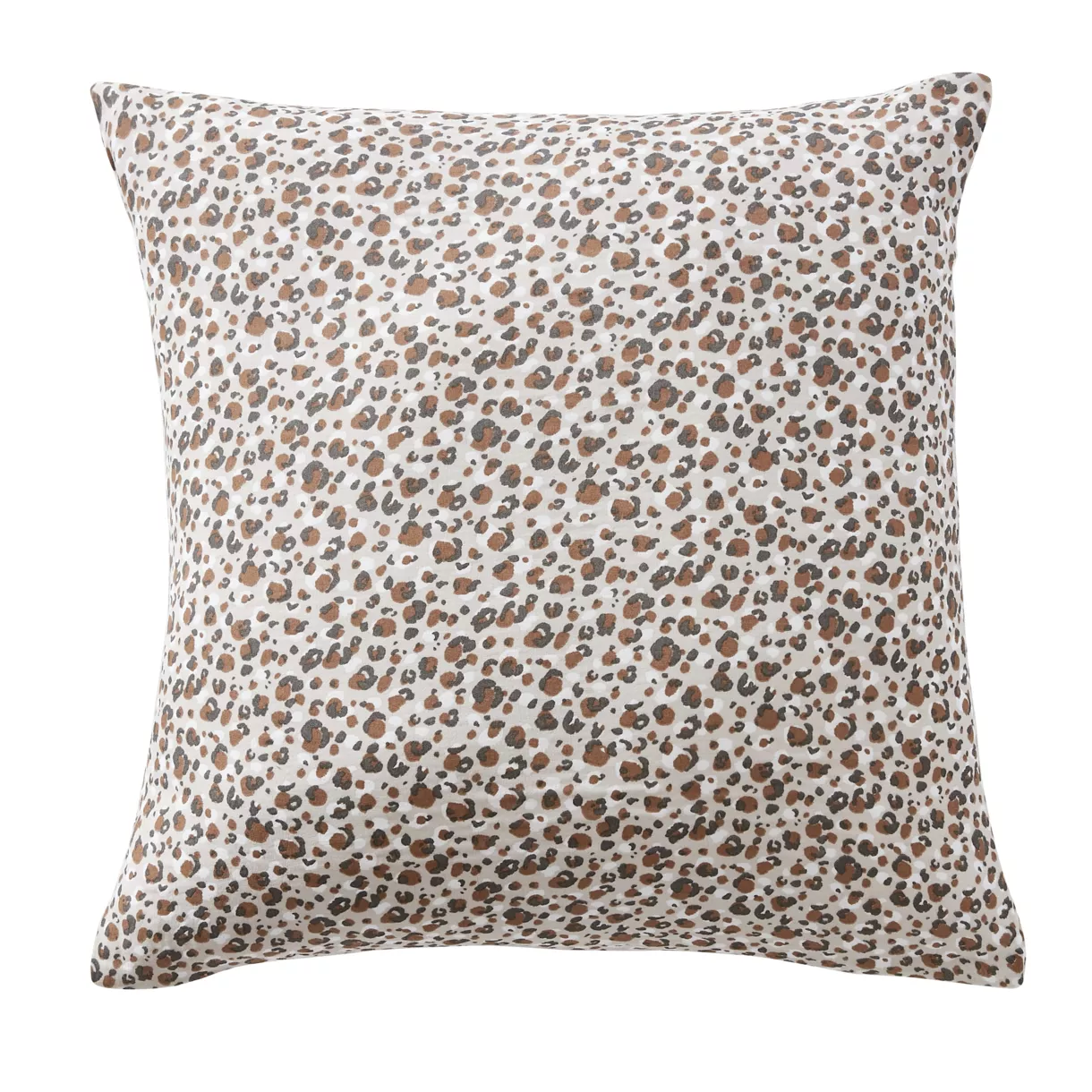 Funda de almohada cuadrada en gasa de algodón (60 x 60 cm) Rosa Marrón