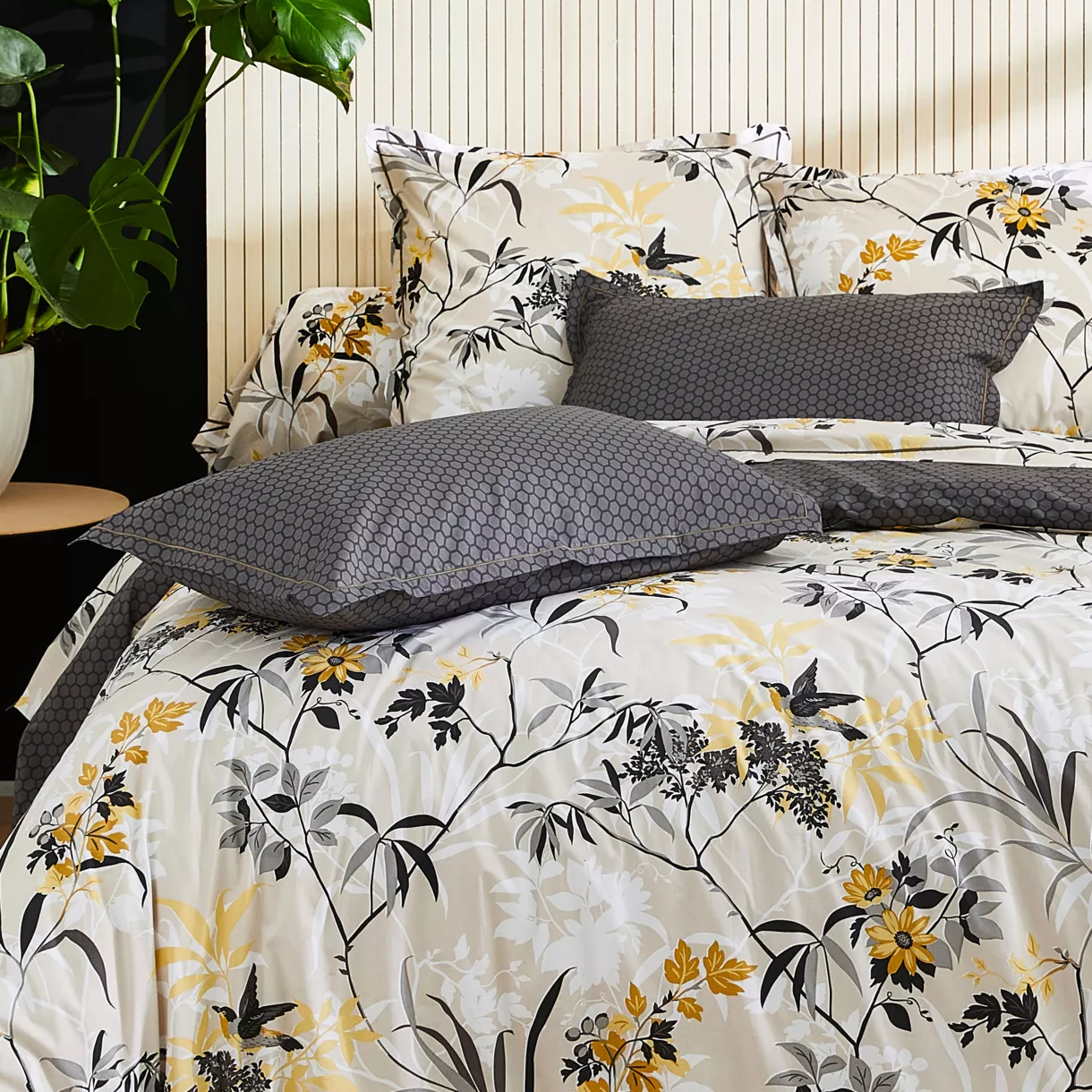 Funda de almohada en percal de algodón (L200 cm) Asia Beige