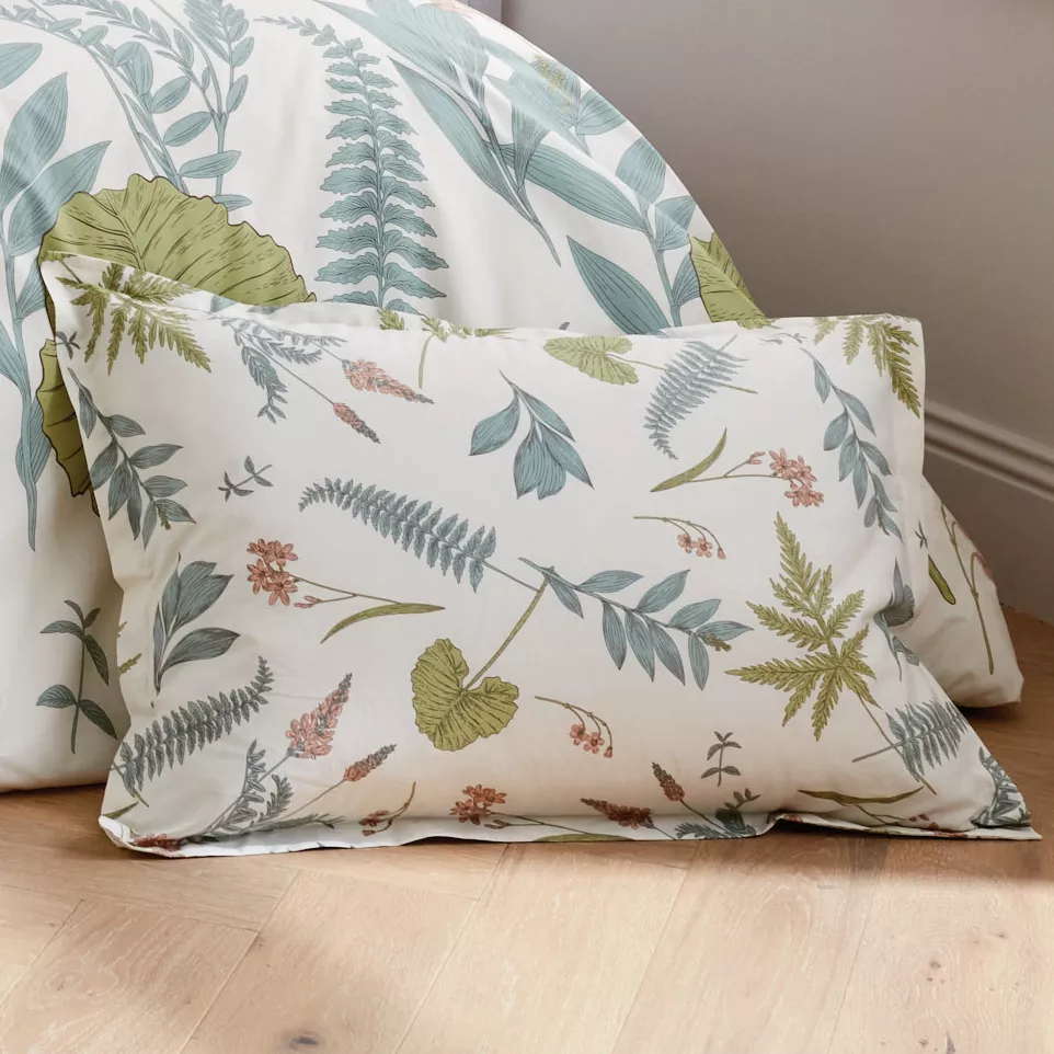 Funda de almohada rectangular en percal de algodón (50 x 70 cm) Féerie Multicolor
