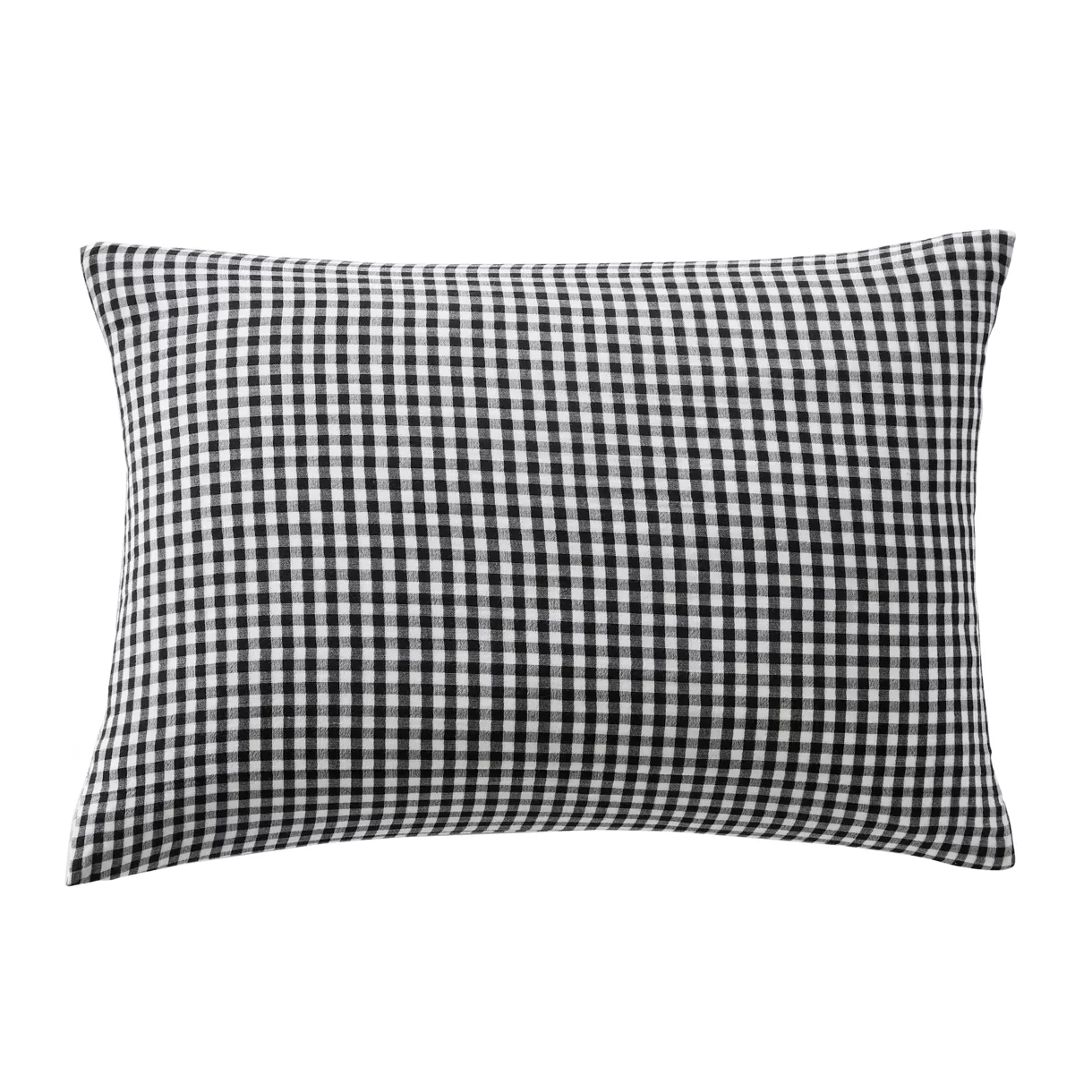 Taie d'oreiller rectangulaire gaze de coton (50 x 70 cm) Vickie Noire