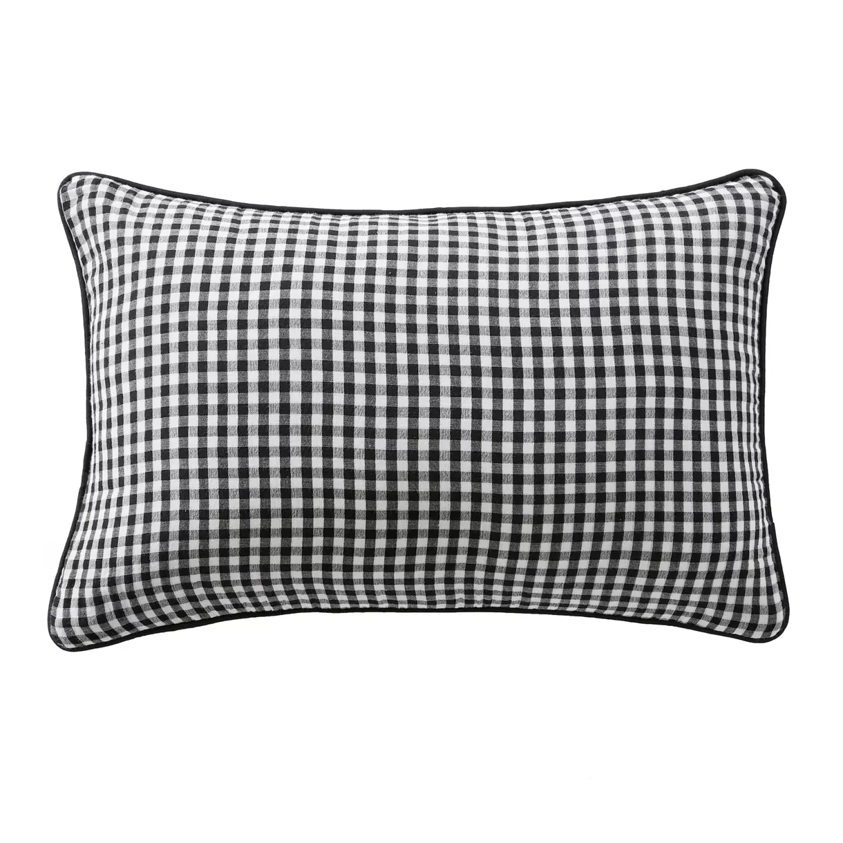 Coussin rectangulaire gaze de coton (40 x 60 cm) Vickie Noir