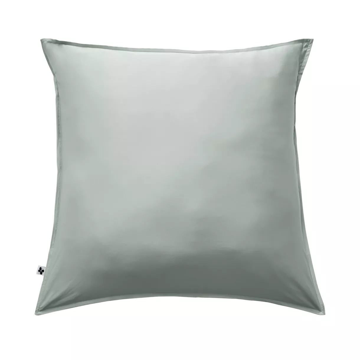 Taie d'oreiller carrée satin de bambou (63 x 63 cm) Salomé Vert eucalyptus