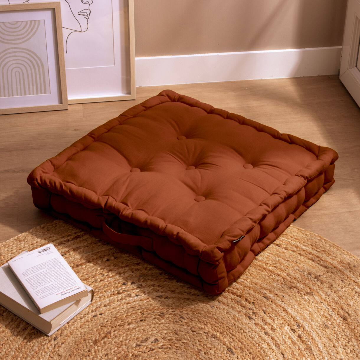 Cuscino da pavimento (60 x H10 cm) Pixel Terracotta 1