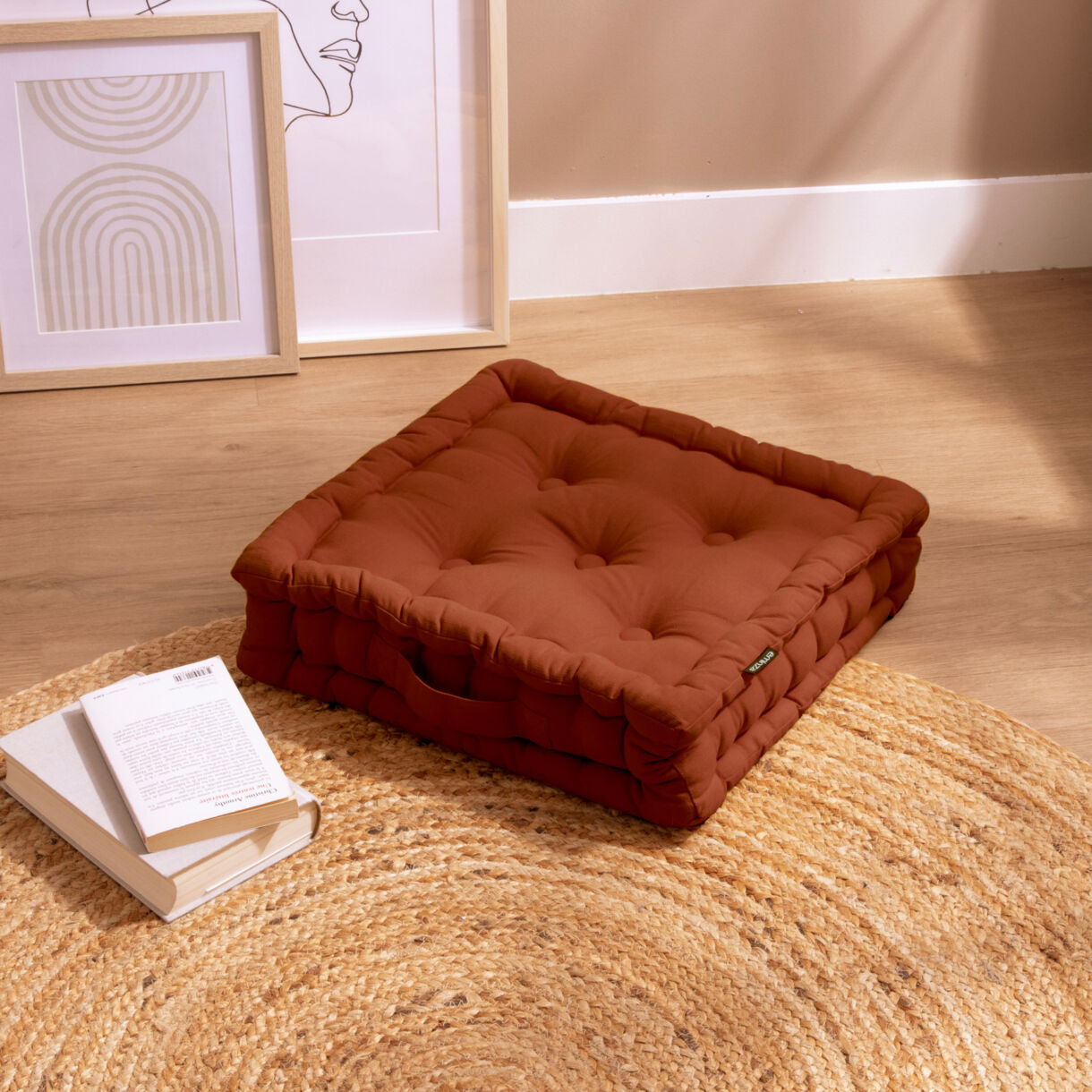 Cuscino da pavimento (40 x H10 cm) Pixel Terracotta 1