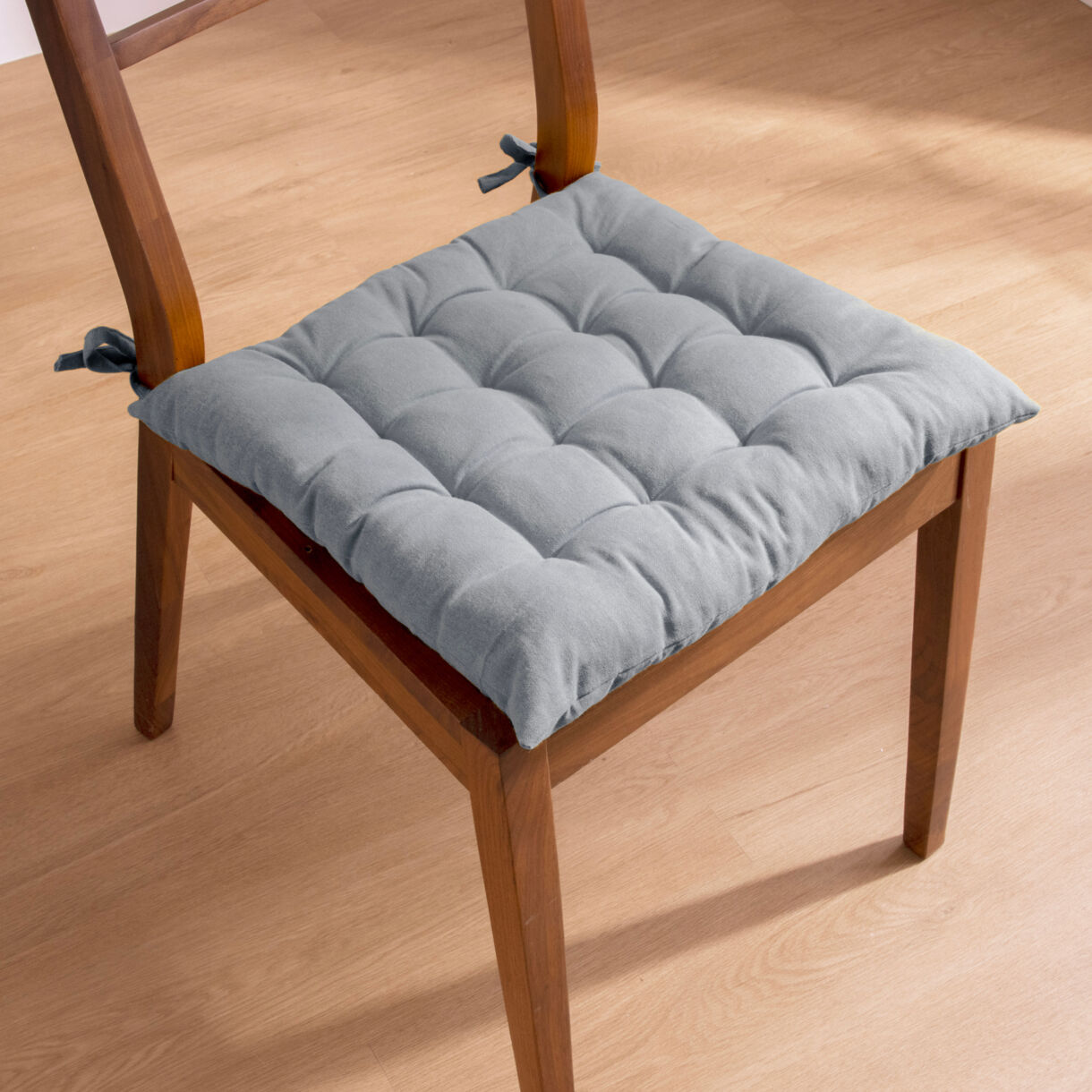 Coussin de chaise carré coton (40 x 40 cm) Pixel Gris