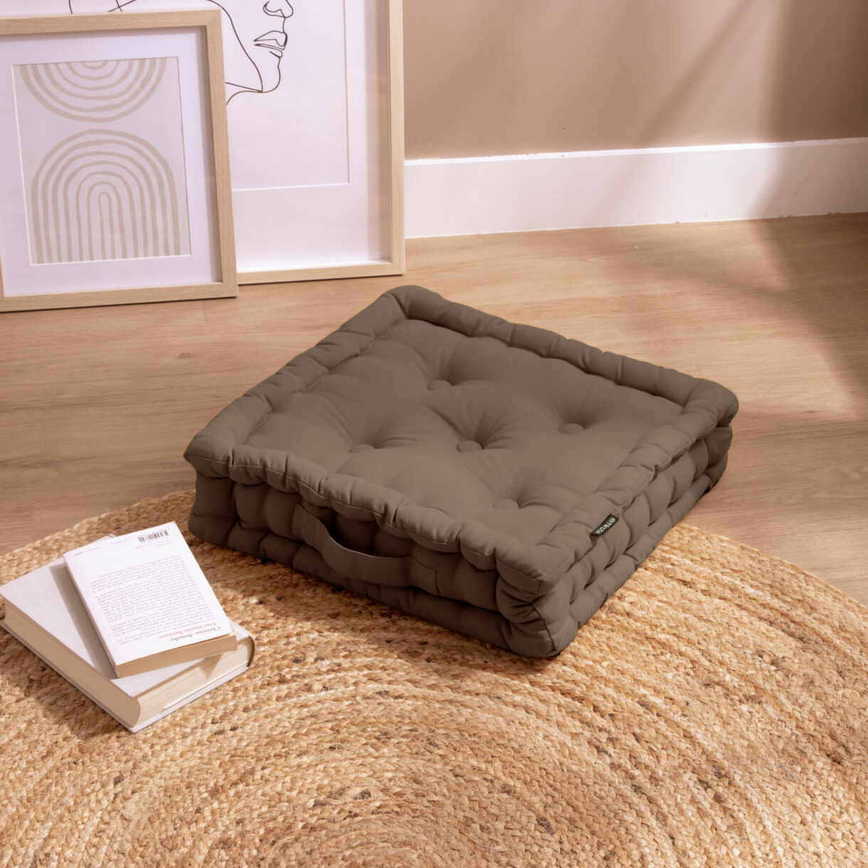 Cuscino da pavimento (40 x H10 cm) Pixel Tortora