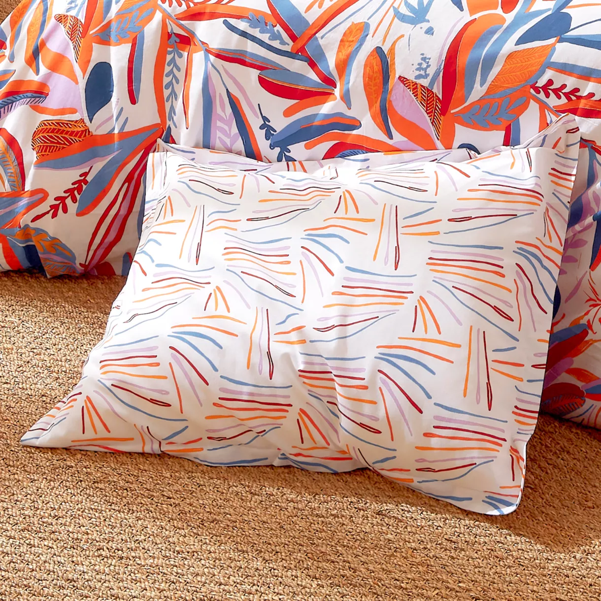 Funda de almohada rectangular en algodón (50 x 70 cm) Perroquet Salsa Multicolor