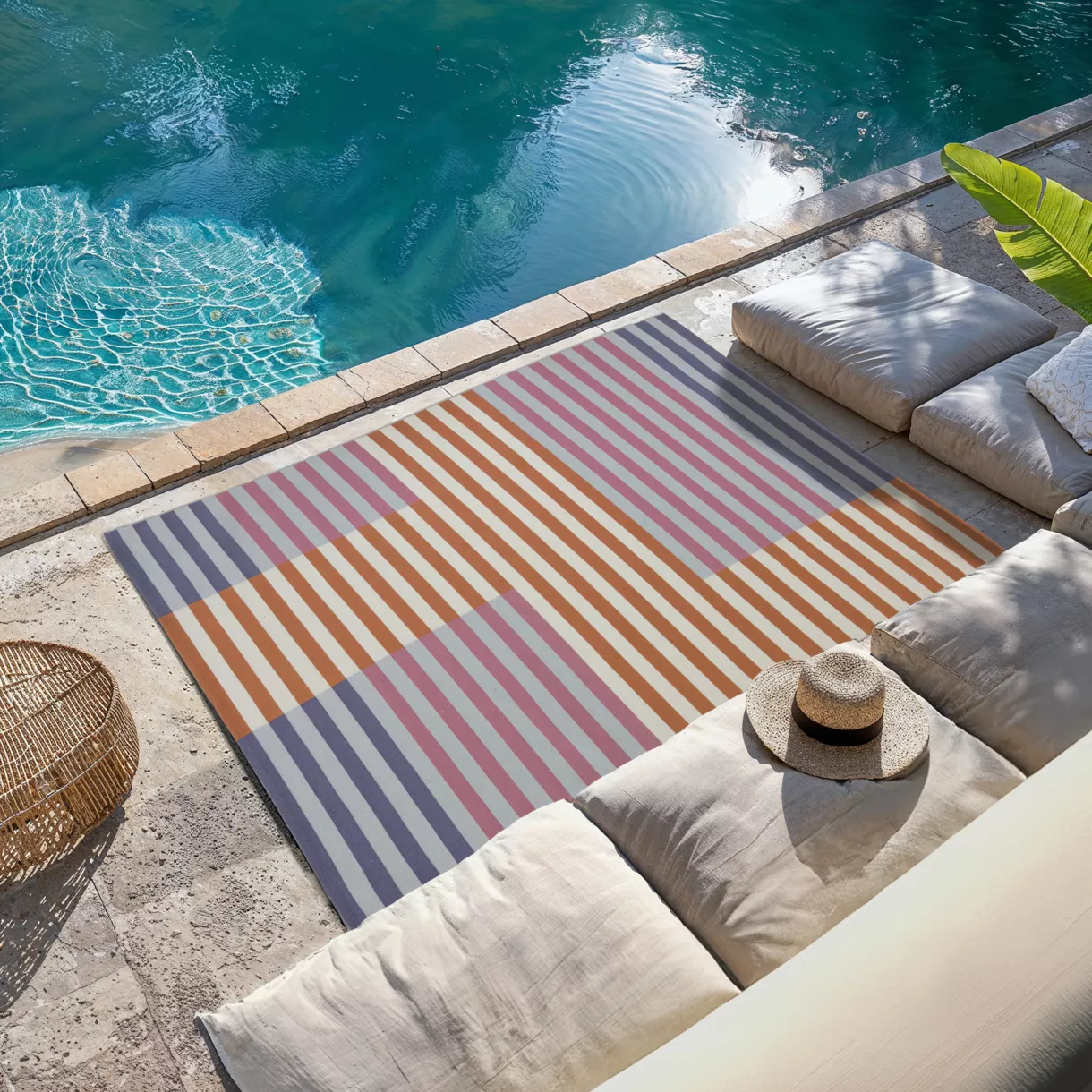 TAPIS EXT+INT RAY COL 120X170 L, 170 x P, 120 x H, 0,5 cm Multicolore
