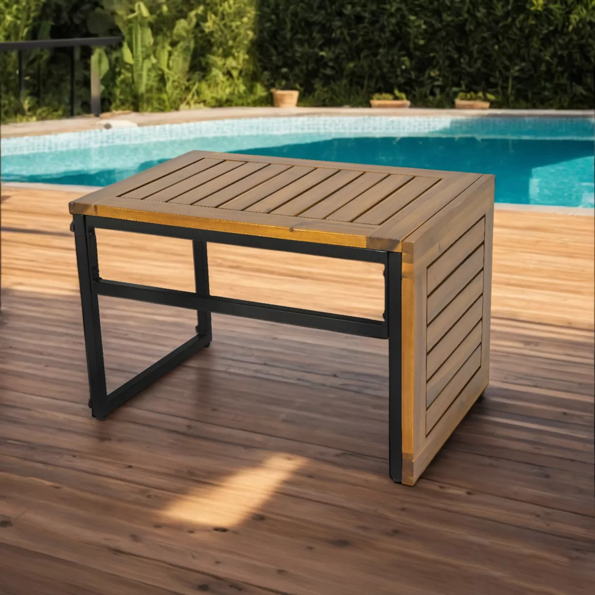 Table appoint verona acacia outdoor fsc 100%
 L38.00-W38.00-H57.00cm