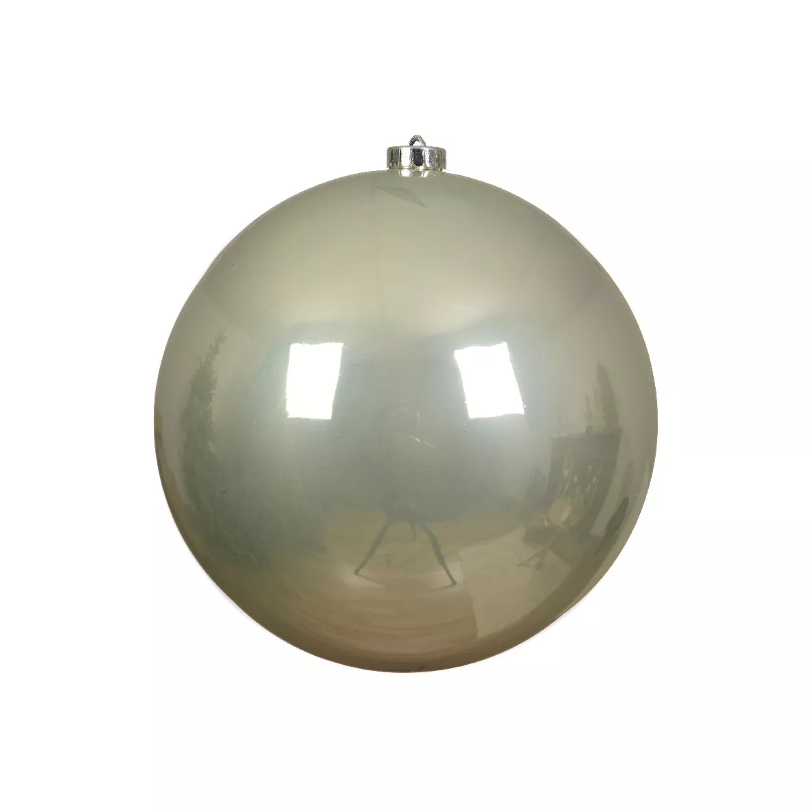 1 Boules incassable brillant ALPINE dia20.00cm menthe blanche