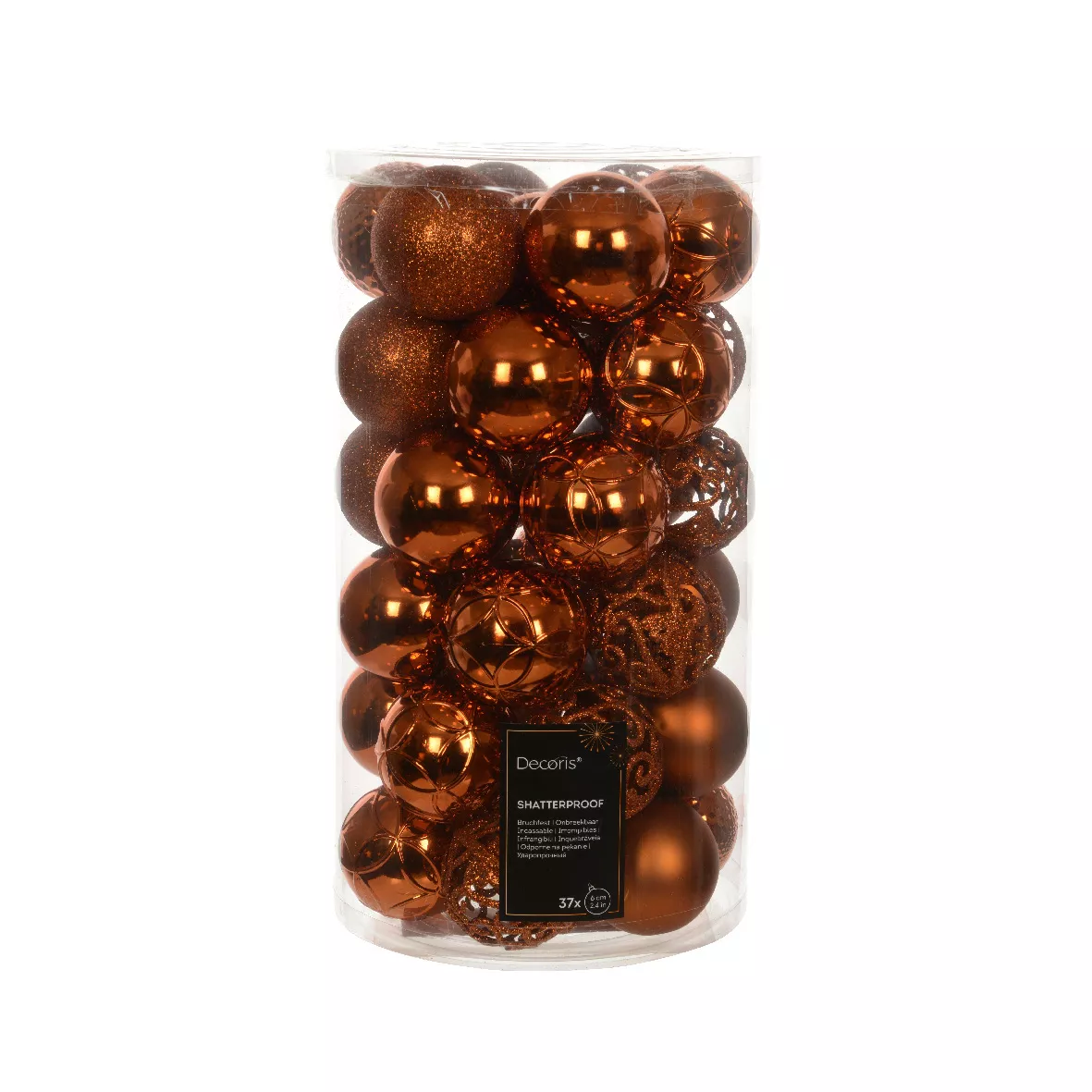 Set di 37 palline di Natale (D60 mm) Mix Alpine Zucca