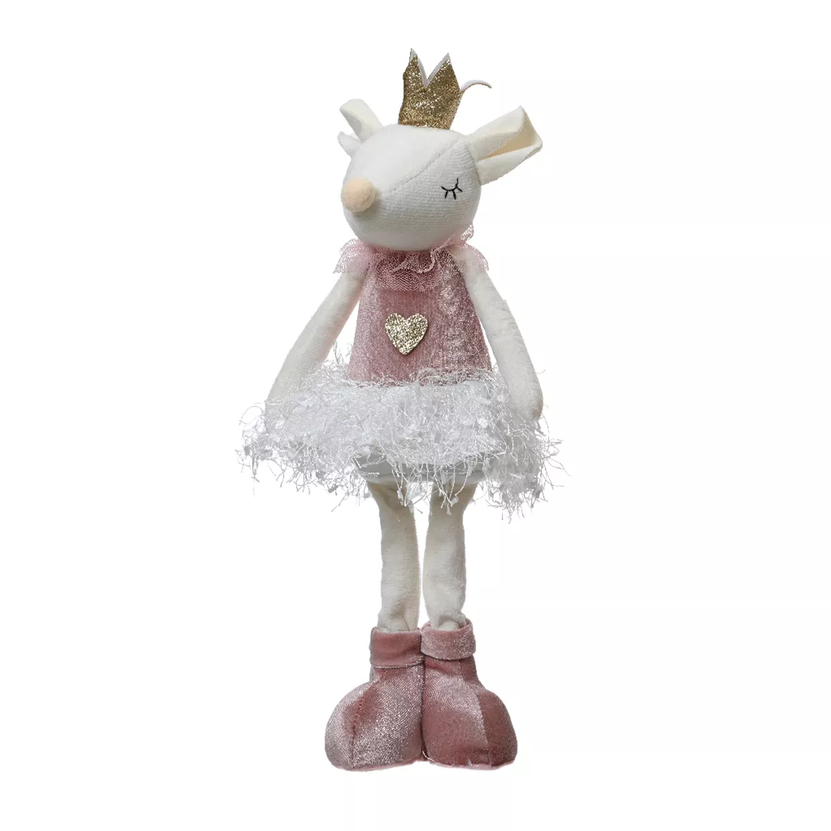 Topolina di Natale in piedi (H37 cm) Suzanne Ballerina Rosa