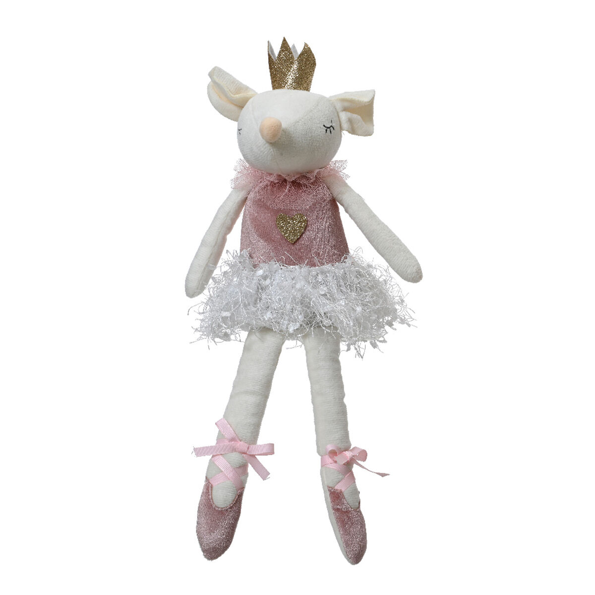 Kerstmuis (H37 cm) Suzanne Ballerina Danseres Roze