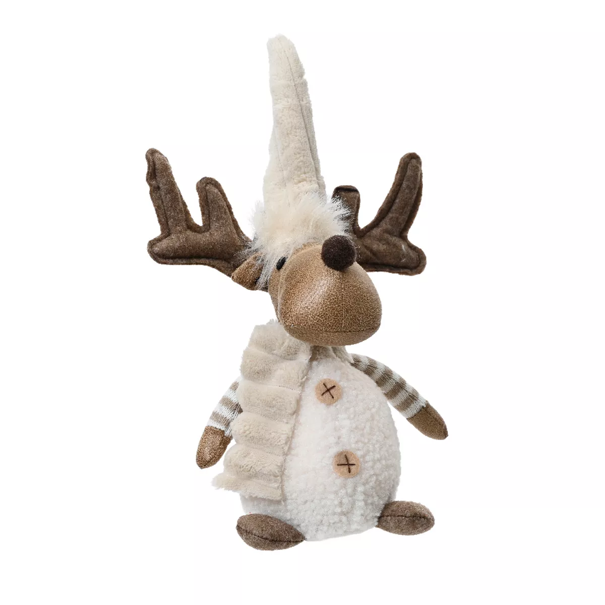 eminza Renne de Noël (H29 cm) Albert Neige blanche