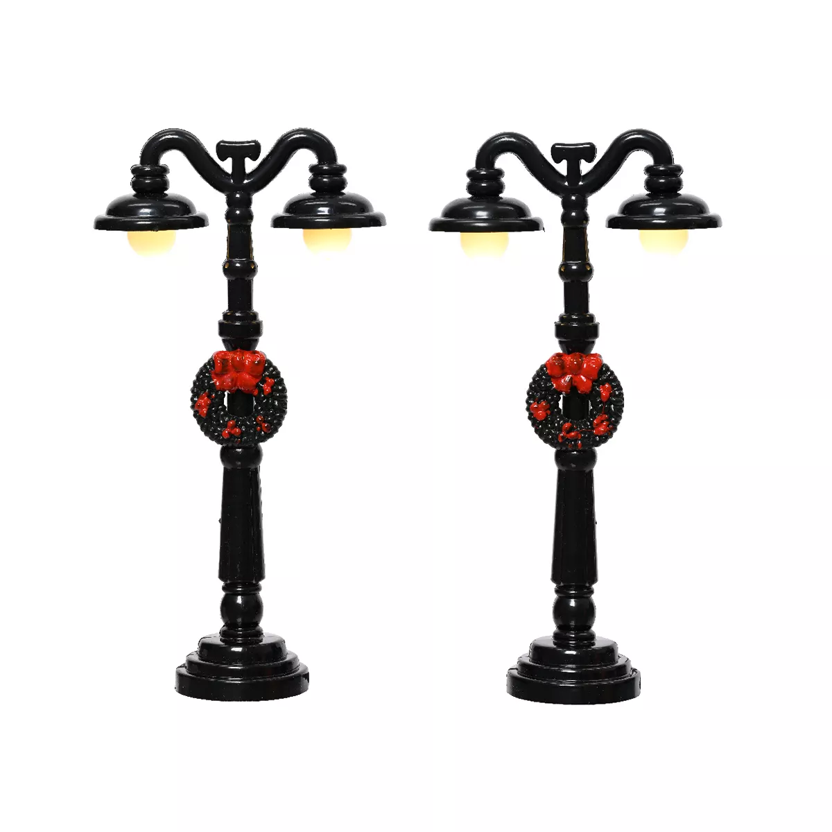 eminza Lot de 2 lampadaires (H12 cm) Réverbère pour aménager un village