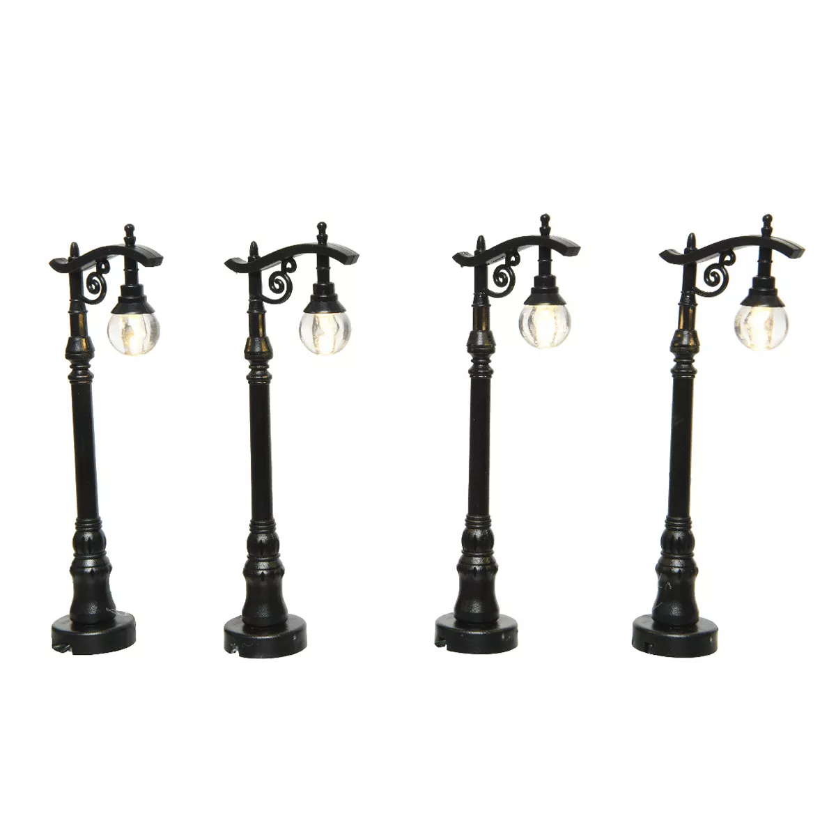 Lot de 4 LED lanterne BO intŽrieur L2.00-W3.50-H10.00cm-4L noir