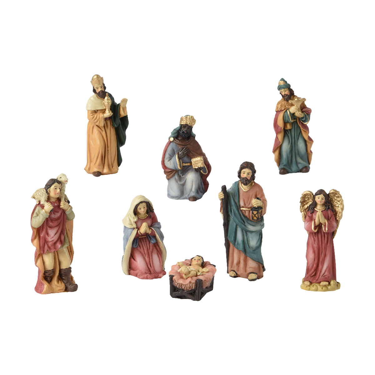 Les 8 santons (Hauteur 15 cm) de Valentine