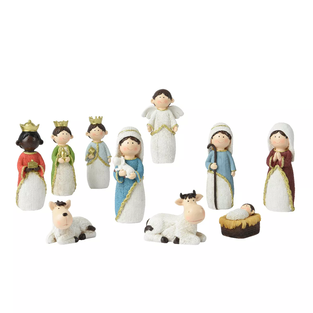 1 Set nativite polyresine L5.40-W4.60-H15.30cm blanc/couleur(s)