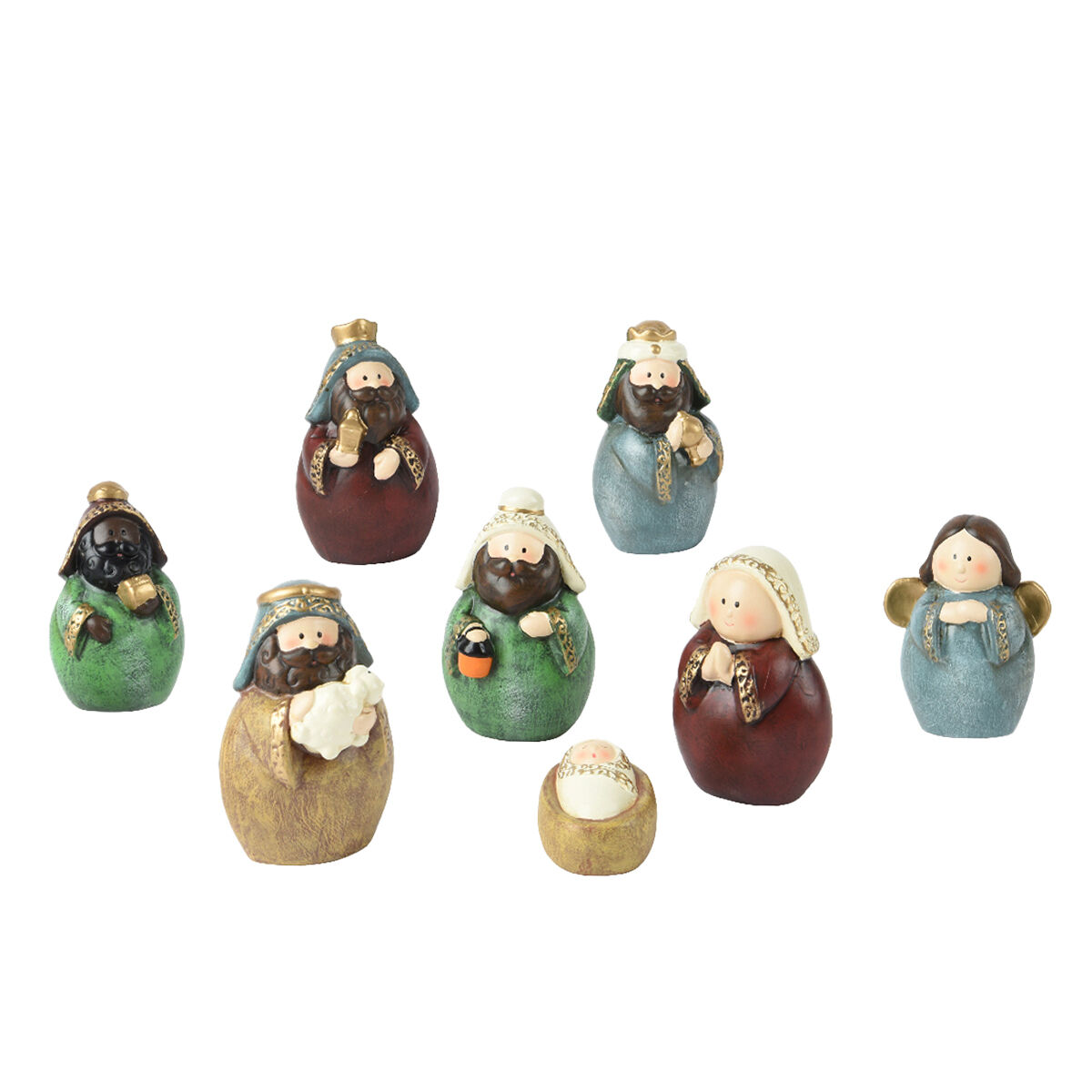 Les 8 santons (Hauteur 10 cm) de Martin