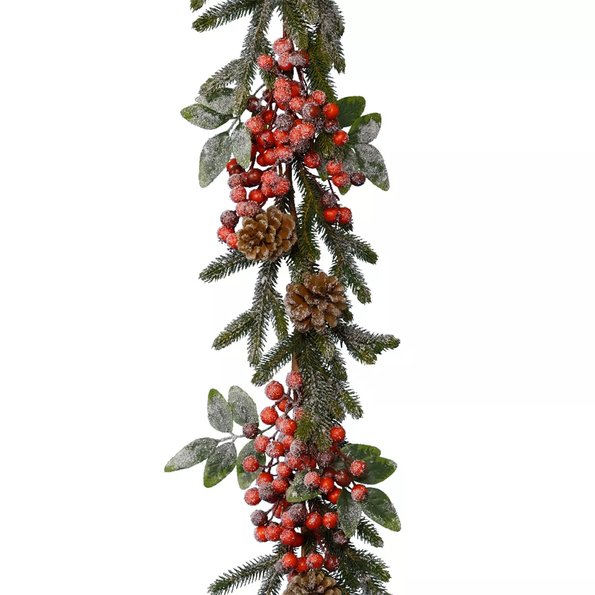 Guirlande de sapin (180 cm) Jour de fête Rouge pailleté