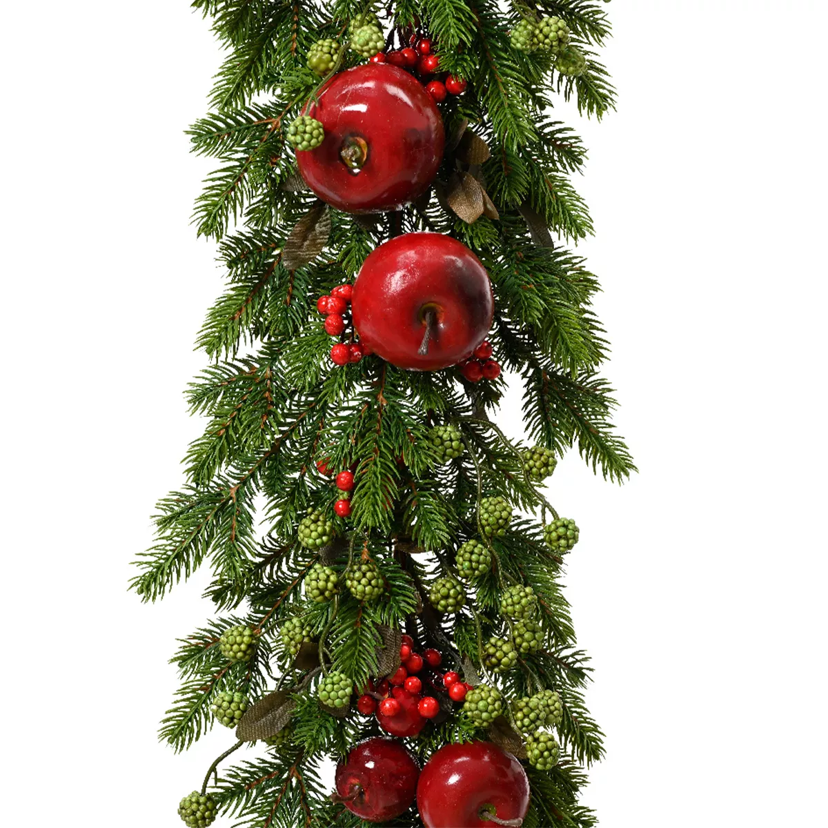 Guirlande de sapin (180 cm) Pommes sucrées Rouge