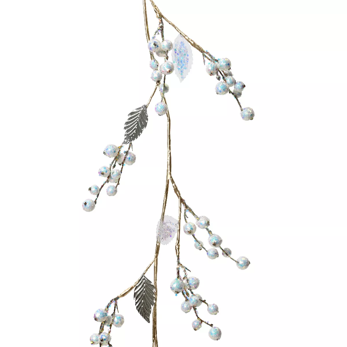 Slinger van bessen (120 cm) Ijs natuur Iriserend