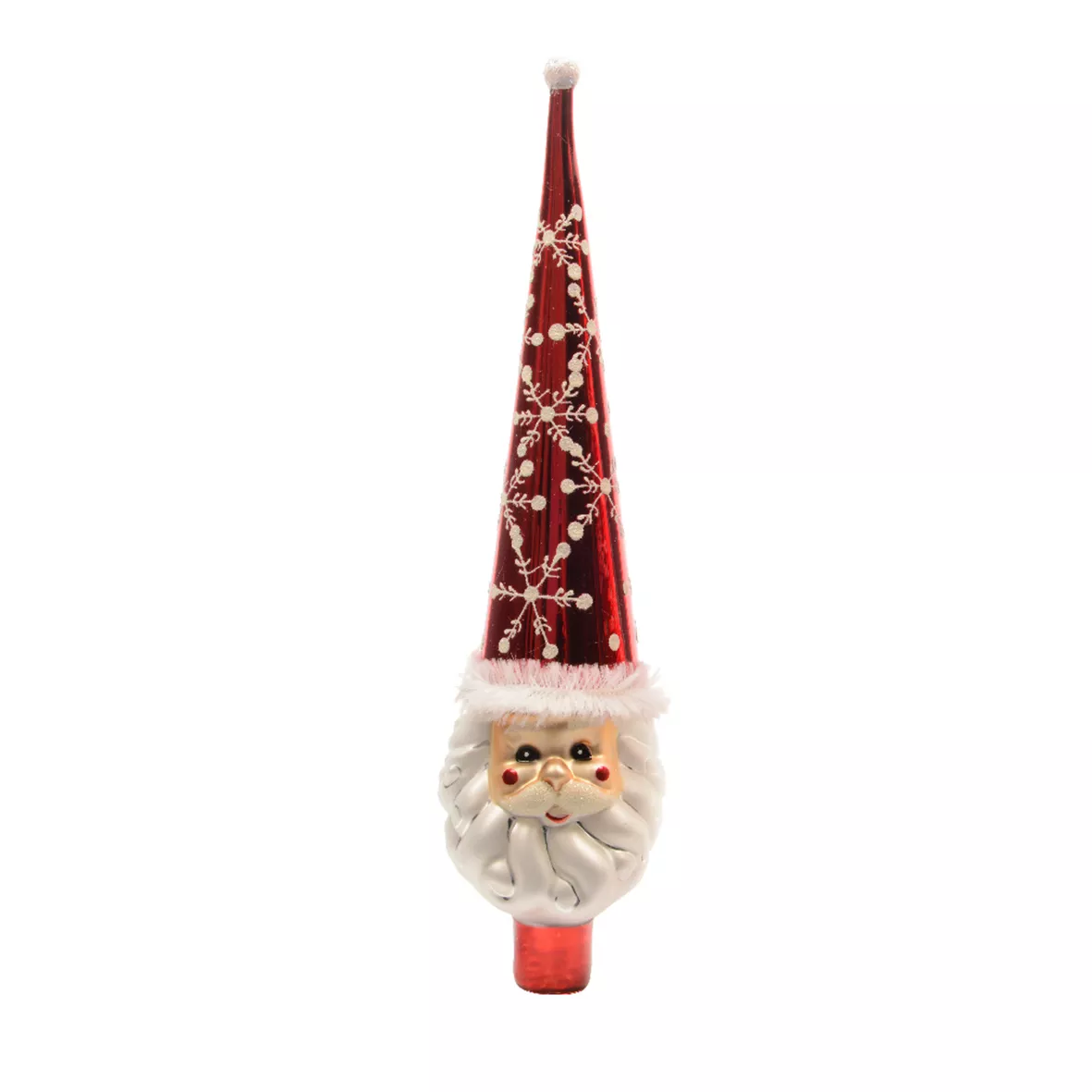 Copa para árbol de Navidad de vidrio Papá Noel Feliz