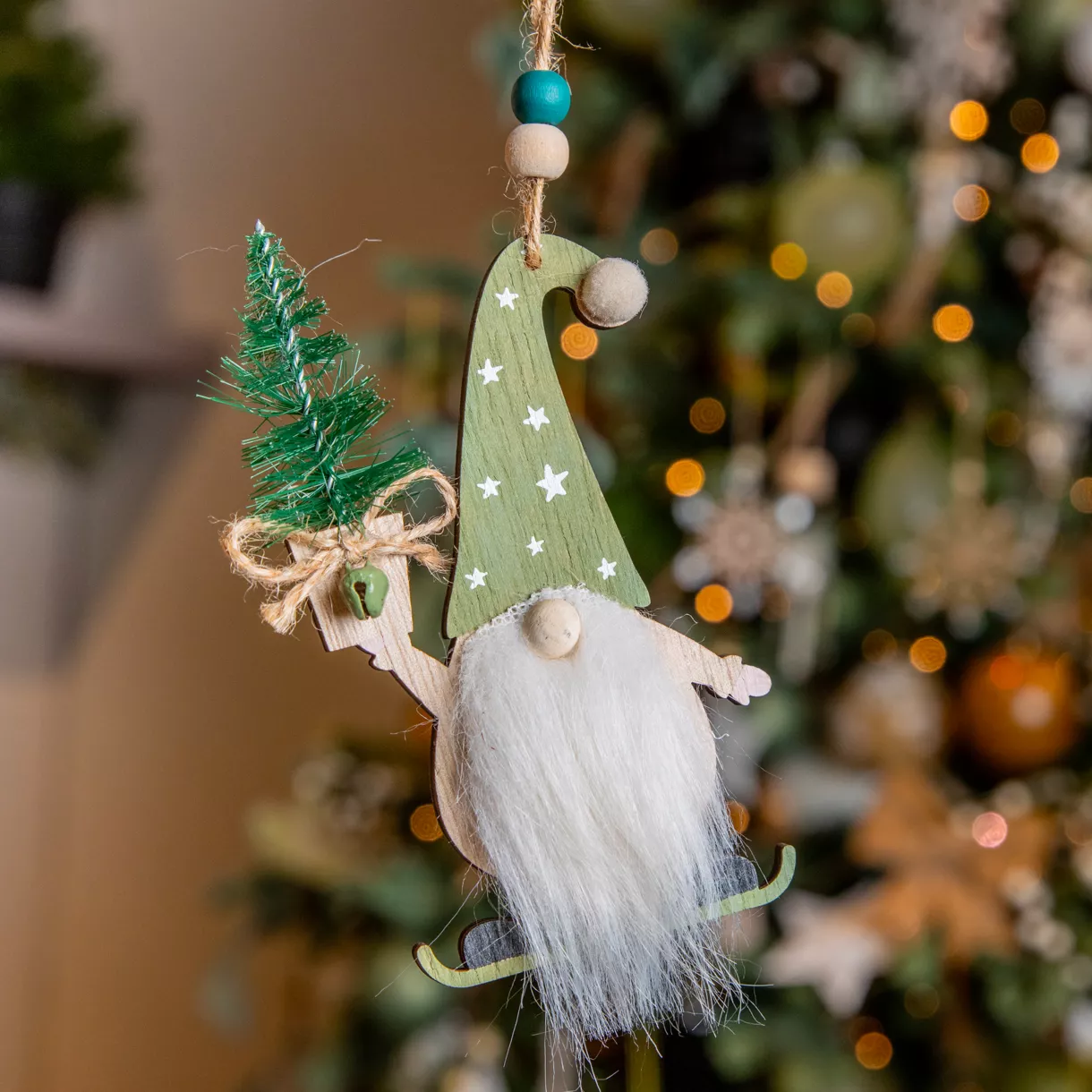 Kerstelf om op te hangen (H11 cm) Mijn Groene Kerstboom