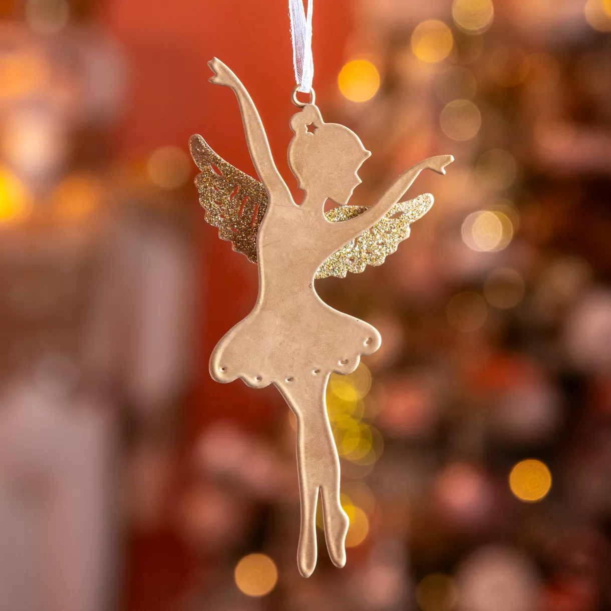 Hangende metalen danseres (H15 cm) Fee Elise Goud