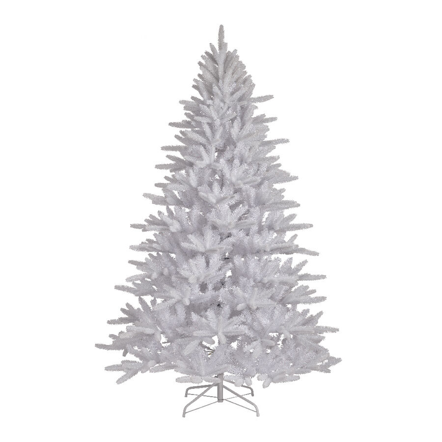 Sapin artificiel de Noël H210 cm Odense Blanc irisé et pailleté