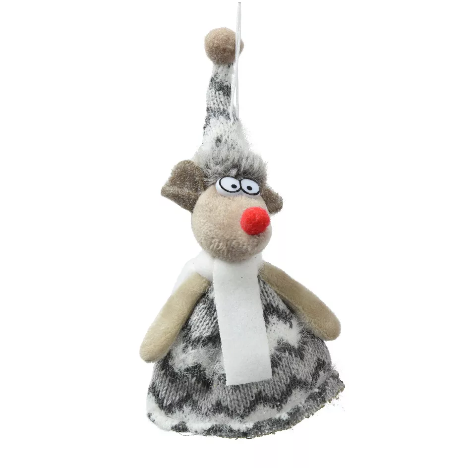 Hangende muis (H15 cm) Pip knusse sjaal Grijs
