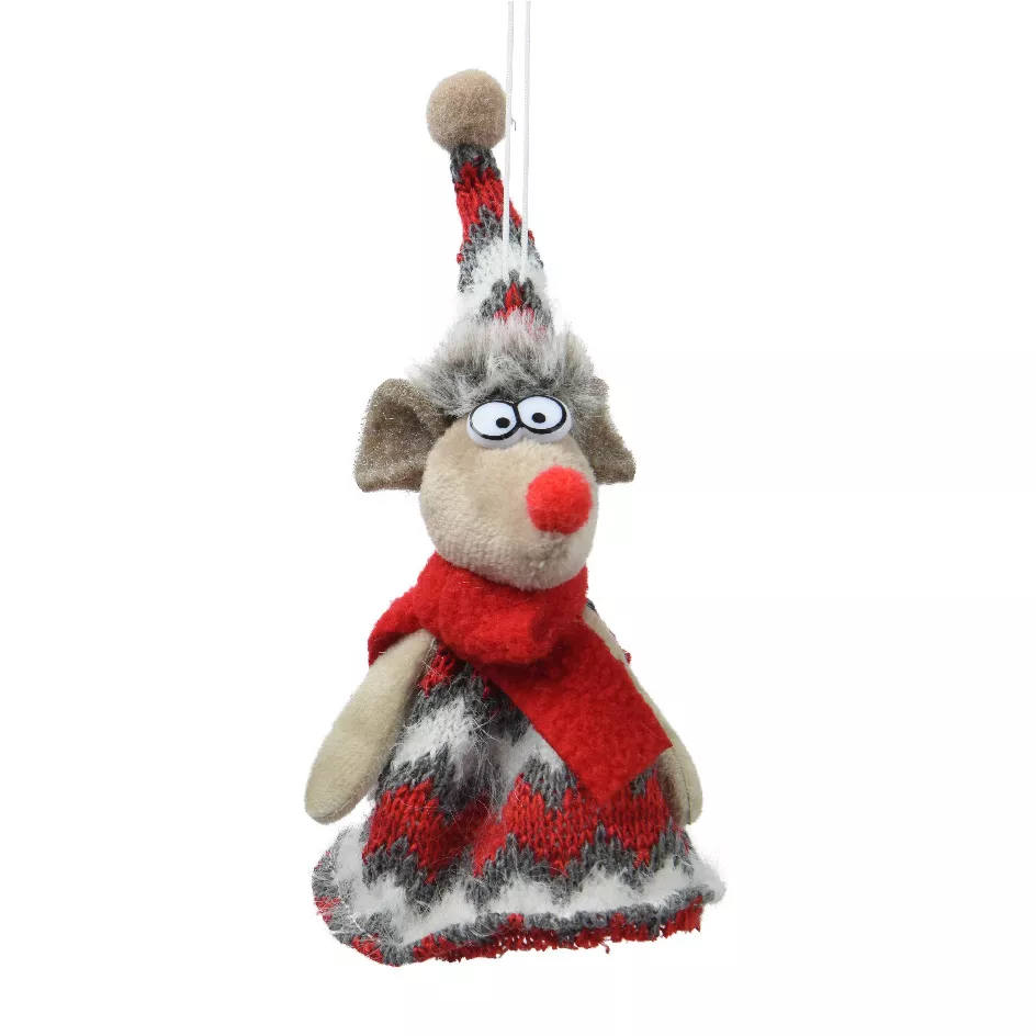 Ratón para colgar (H15 cm) Pip bufanda acogedora Rojo
