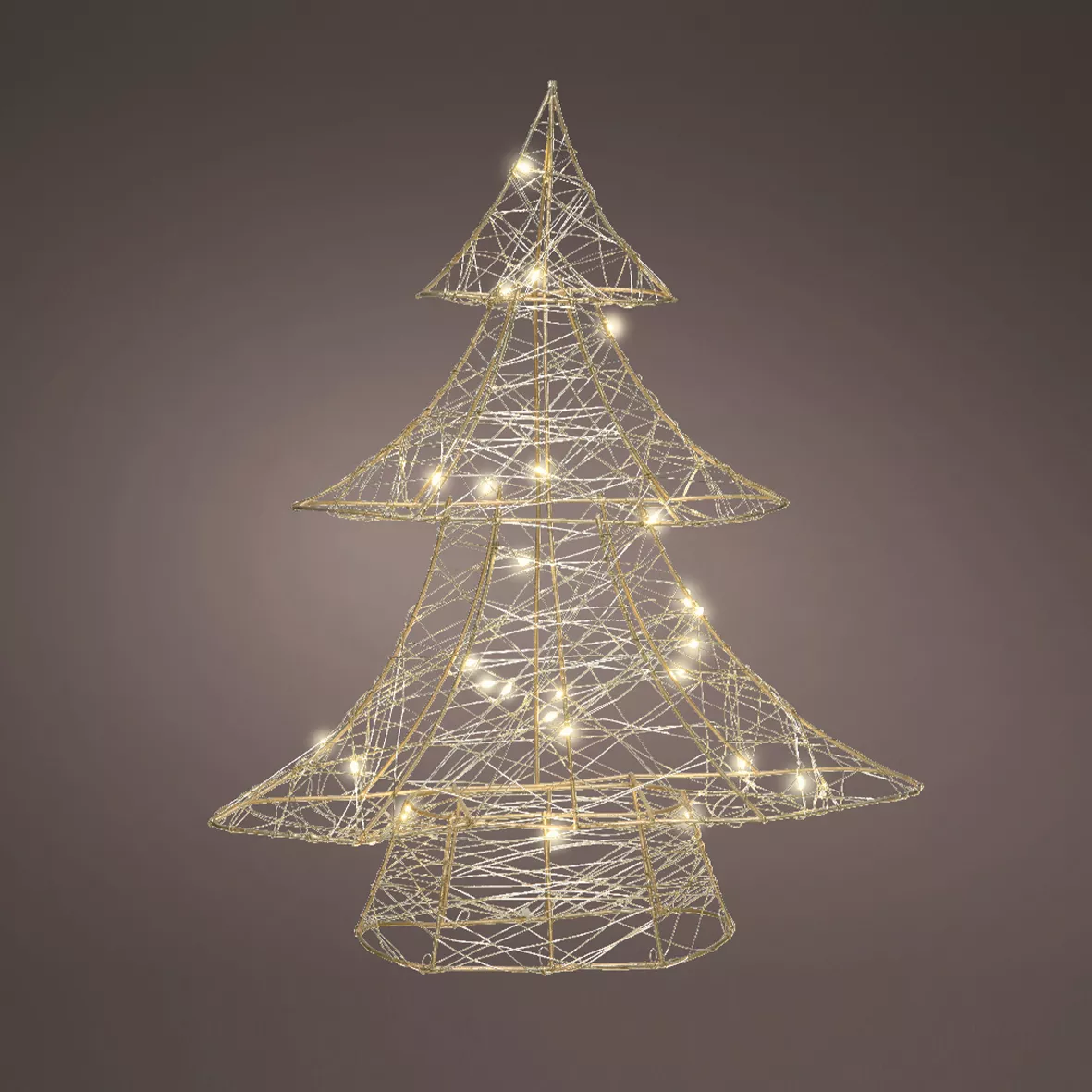 Beleuchteter Baum Batteriebetrieben 30 LED (H40 cm) Christmas Gold/Warmweiß