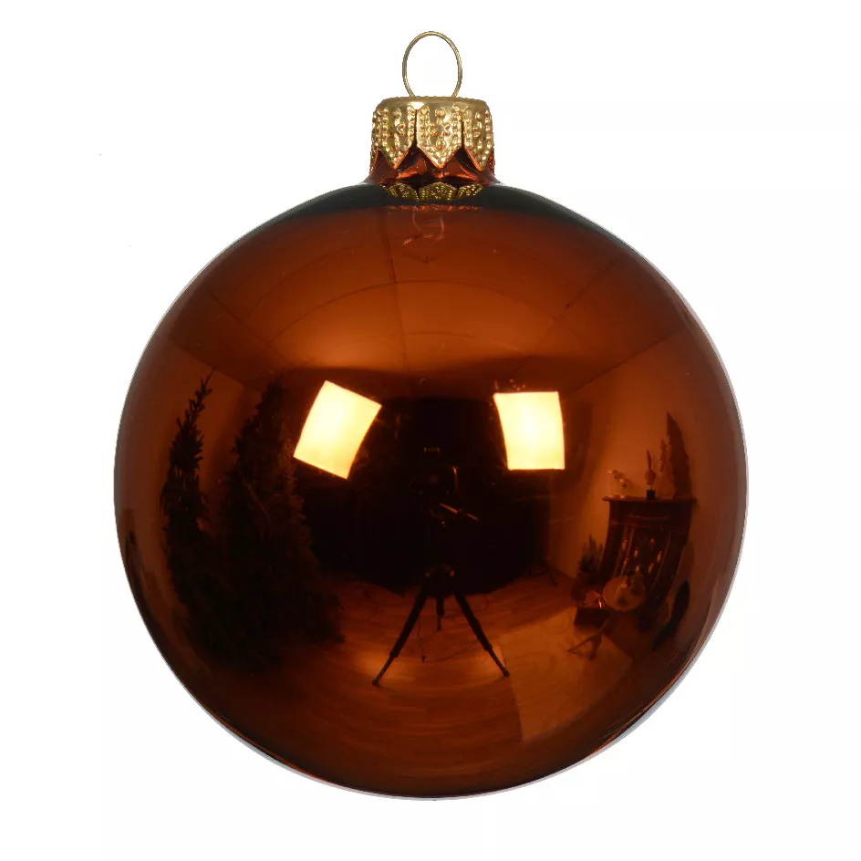 Set di 6 palline di Natale in vetro (D80 mm) Artico brillante Zucca