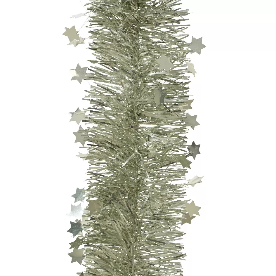 Guirnalda de Navidad (D9 cm) estrellada Alpine Menta blanca