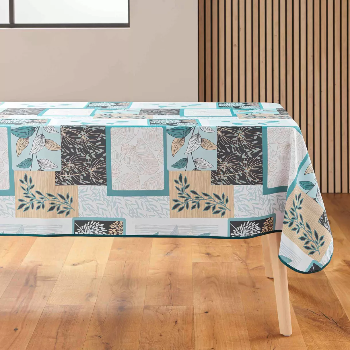 eminza Nappe rectangulaire anti tache (150 x 240 cm) Faya Vert sauge