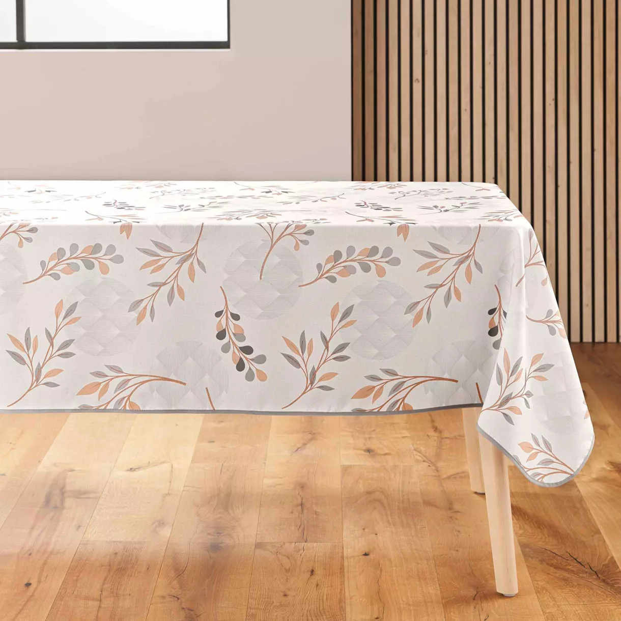 Rechthoekig vlekbestendig tafelkleed (150 x 240 cm) Manola Ecru