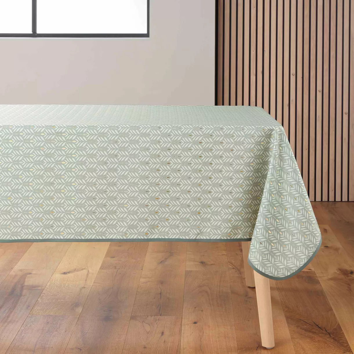 Rechthoekig vlekbestendig tafelkleed (145 x 240 cm) Piana Saloegroen