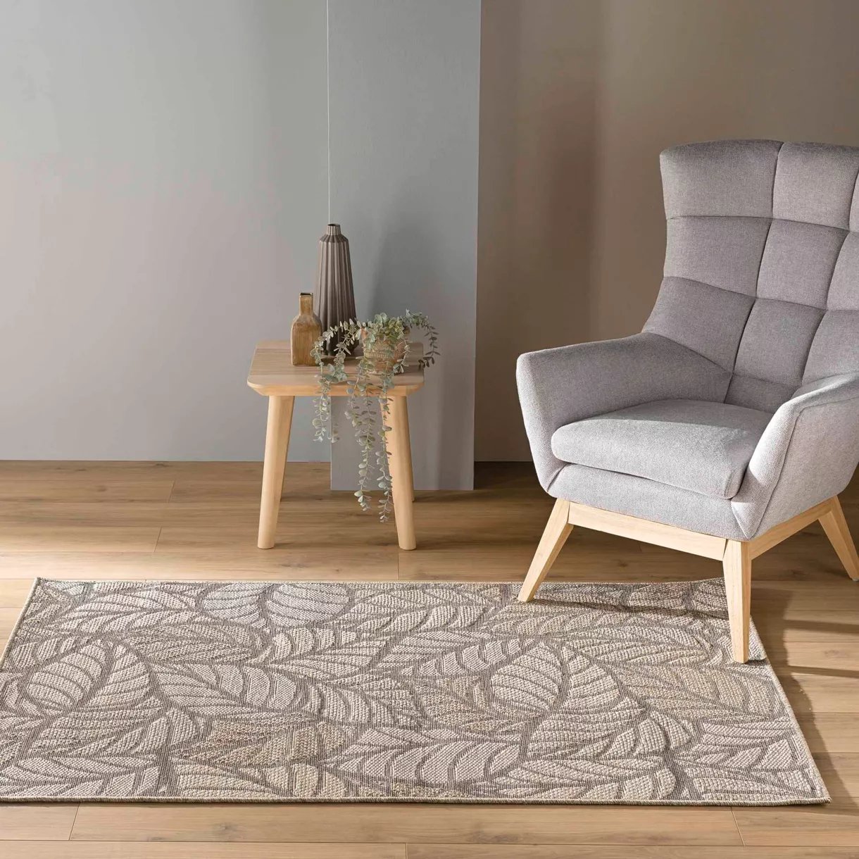 eminza Tapis de salon tissé (120 x 170 cm) Vitalis Beige