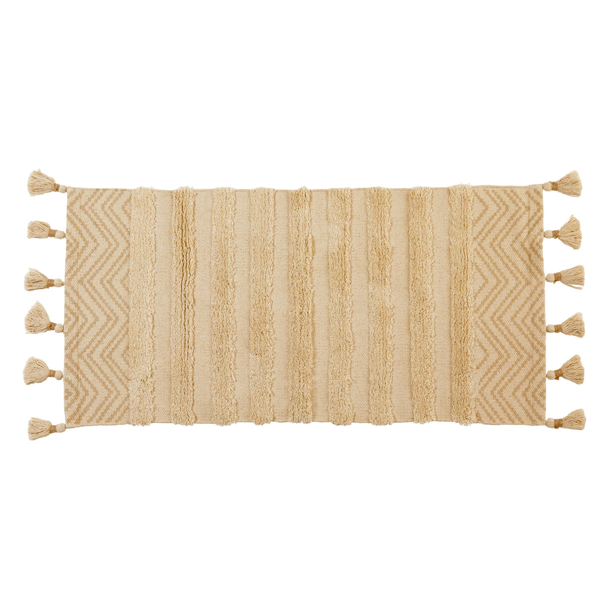 Katoenen woonkamer tapijt (45 x 90 cm) Romy Beige